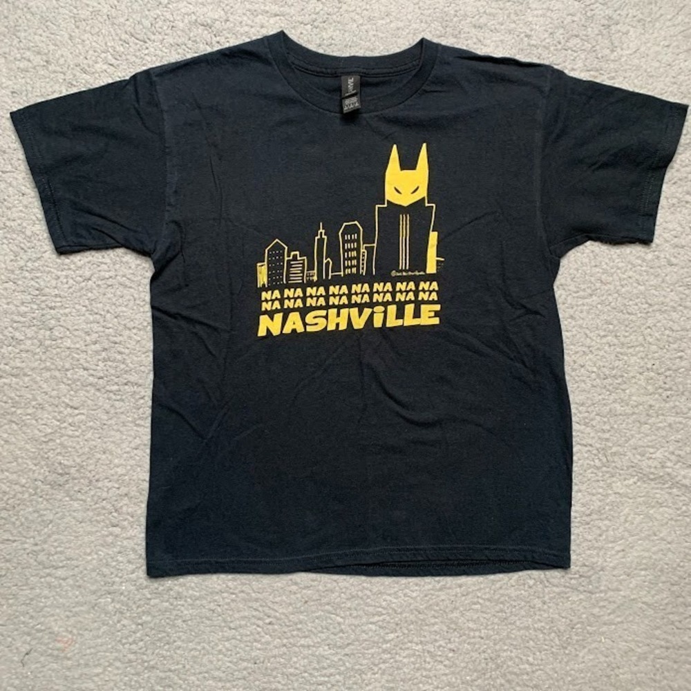 Nashville Country Music T Shirt Youth L Banjo Bluegrass Tennessee Grand Ole Opry
